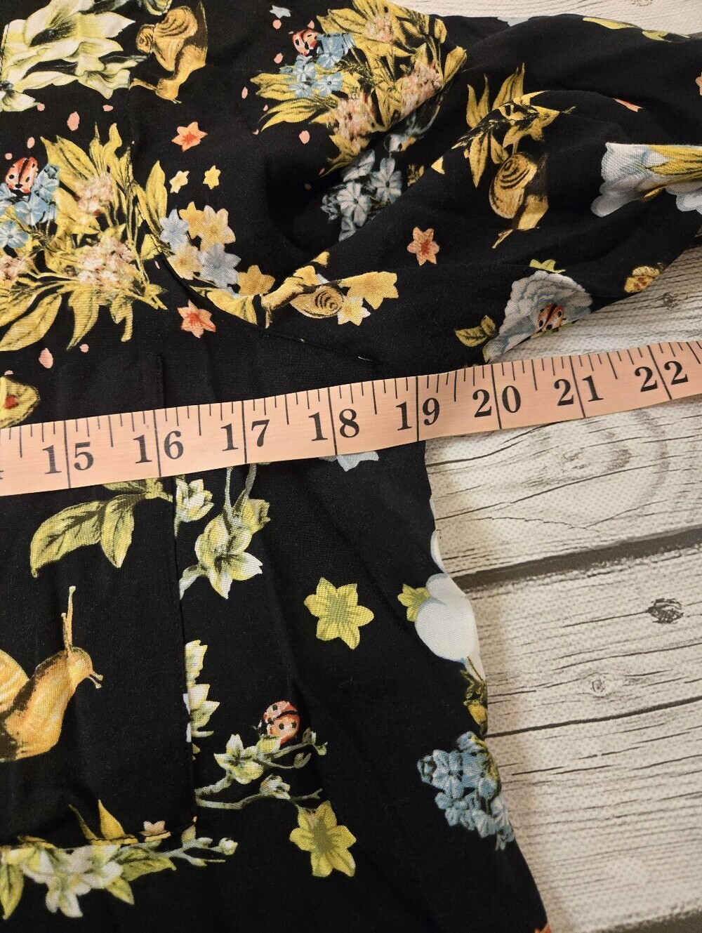 Maeve by Anthropologie Woodland Floral Animal Print Button Front Blouse Women's - Picture 6 of 6